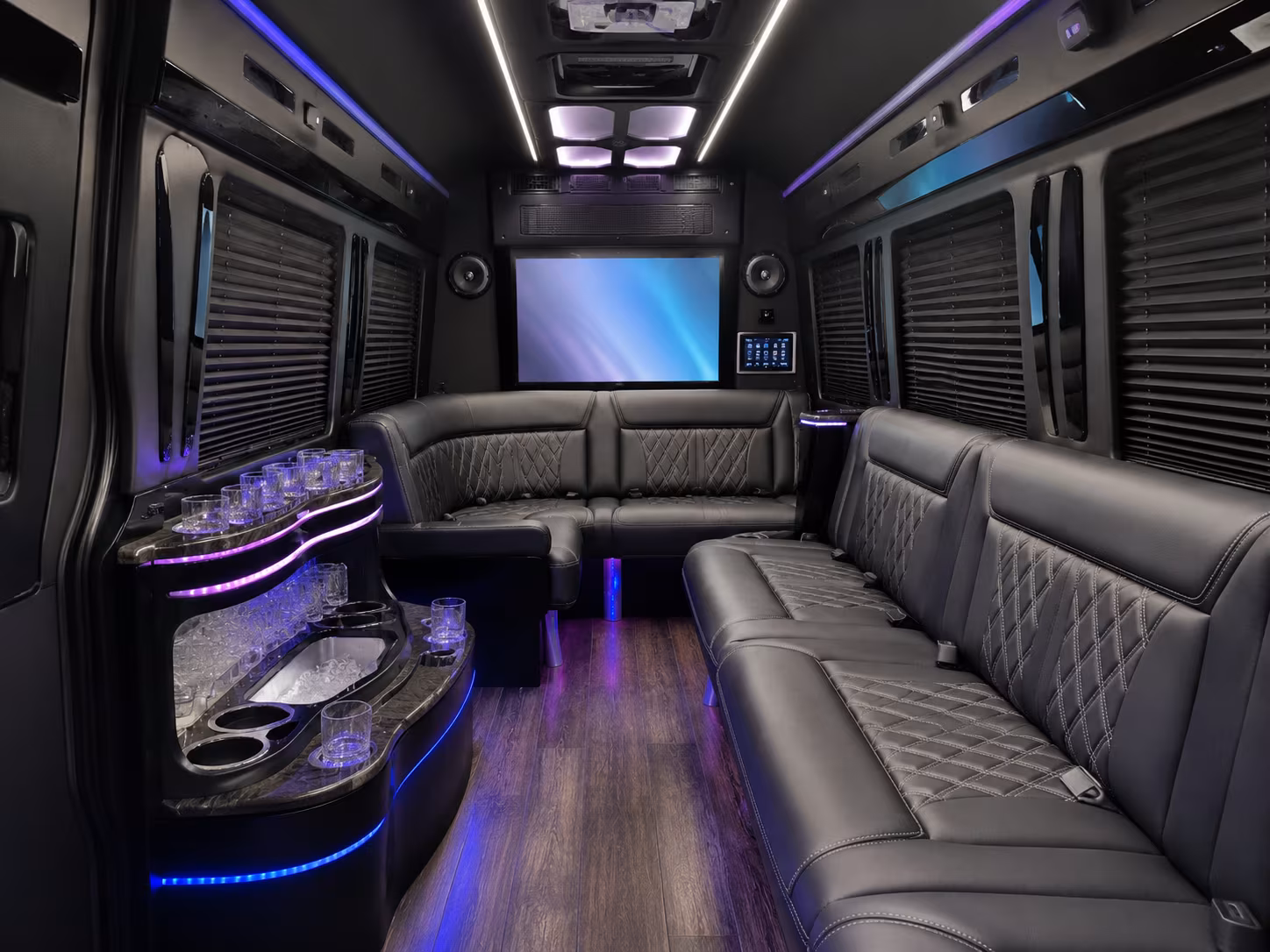 airport transfer buses for wedding guests flying into den