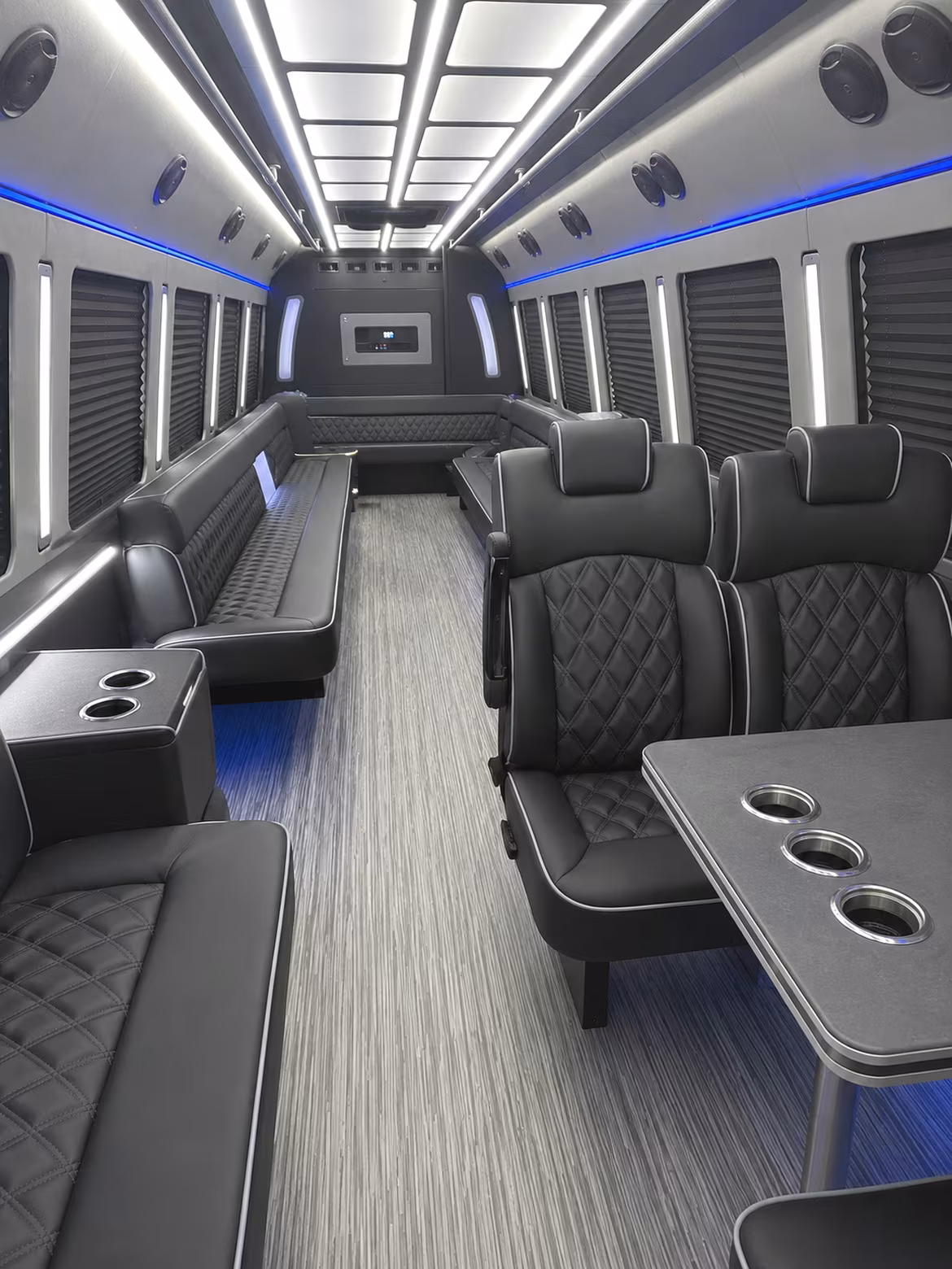 arvada 25 passenger party bus inside