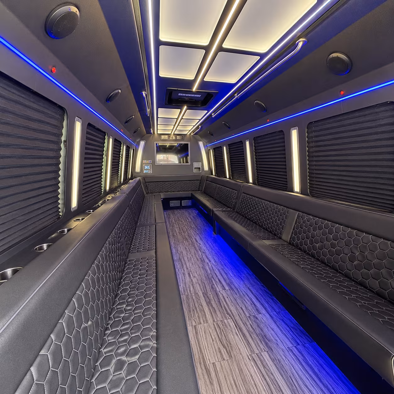 arvada 30 passenger party bus interior