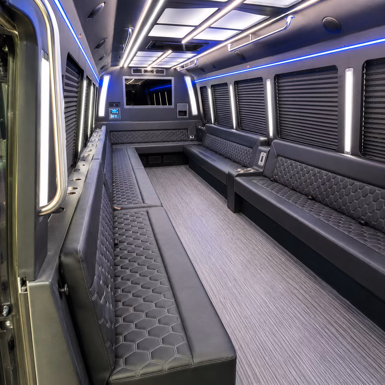 arvada 40 passenger party bus interior